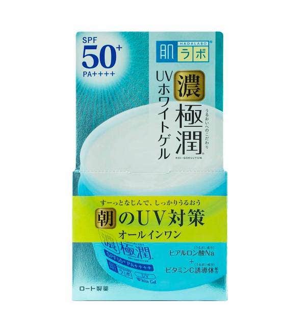 Kem dưỡng ẩm chống nắng ban ngày Hada Labo Koi-Gokujyun UV White Gel của Rohto