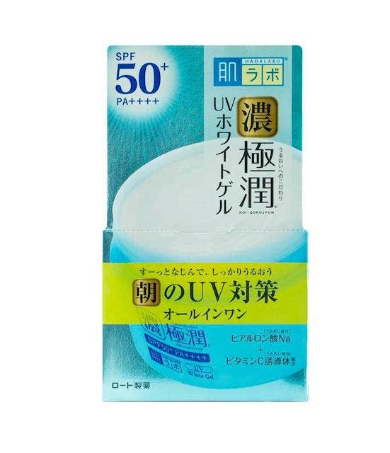 Kem dưỡng ẩm chống nắng ban ngày Hada Labo Koi-Gokujyun UV White Gel của Rohto