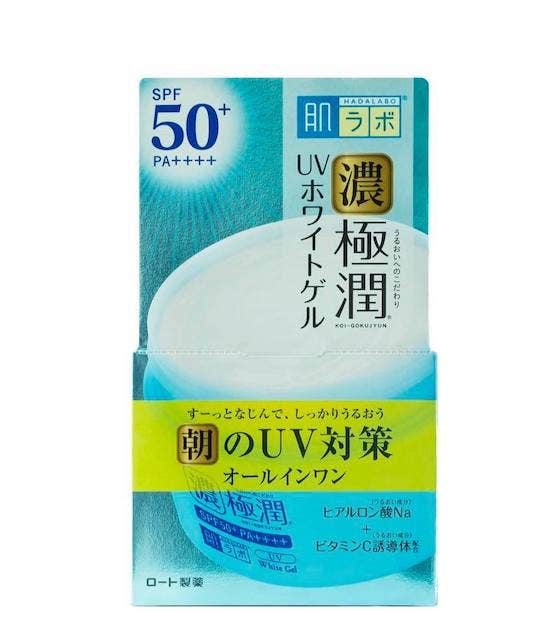 Kem dưỡng ẩm chống nắng Hada Labo Koi-Gokujyun UV White Gel của Rohto 